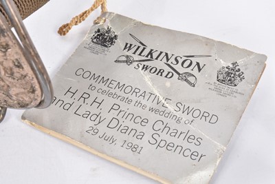 Lot 104 - A Commemorative Wilkinson Sword to commemorate the Wedding of H.R.H Prince Charles and Lady Diana Spencer