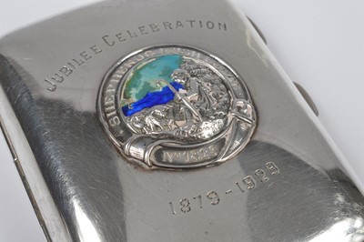 Lot 109 - A Silver Hallmarked Masonic Jubilee Celebration Cigarette Case