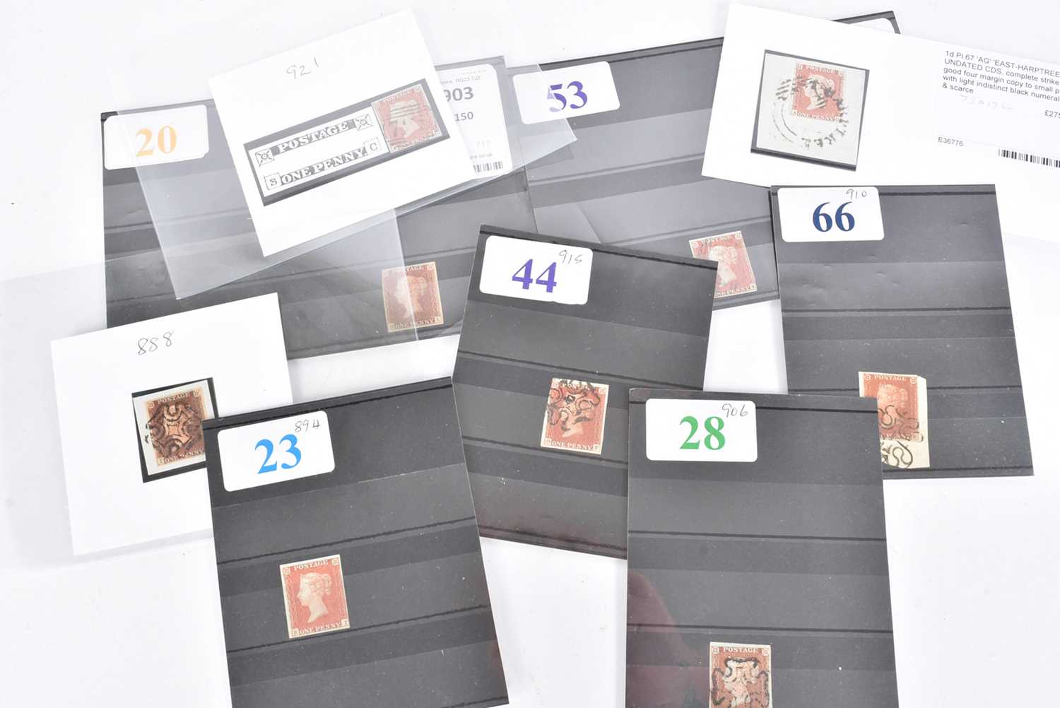 Lot 144 - A selection of Victorian 1d Penny Red Stamps
