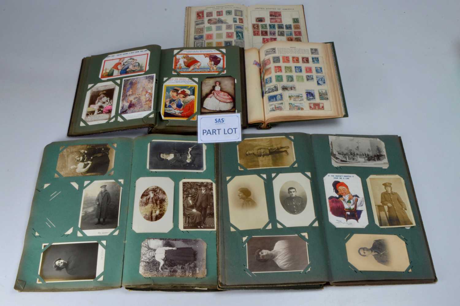 Lot 167 - Edwardian and Later Postcards and Schoolboy Stamp Albums (350+ Postcards)