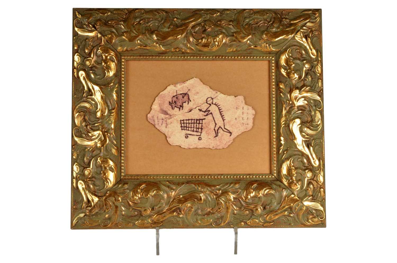 Lot 177 - Banksy Peckham Rock replica wooden postcard