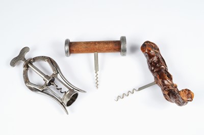 Lot 228 - A set of three corkscrews