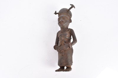 Lot 323 - An Antique Benin Bronze Figure of a Female