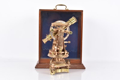Lot 362 - A vintage brass Theodolite by Stanley