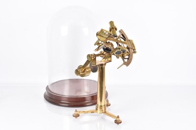 Lot 363 - A vintage brass Sextant by Spencer Browning & Co