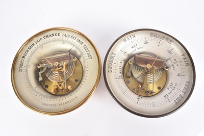 Lot 372 - Two vintage glass and brass barometer
