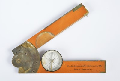 Lot 393 - A late 19th Century/early 20th Century boxwood and brass clinometer rule by T & H Doublet