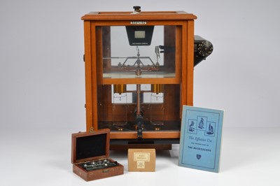 Lot 398 - A set of Mahogany cased Chemistry scales