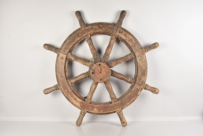 Lot 429 - An Antique Ship's Wheel
