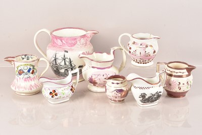 Lot 432 - A large Sunderland Lustre Water Jug