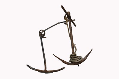 Lot 443 - Two vintage anchors