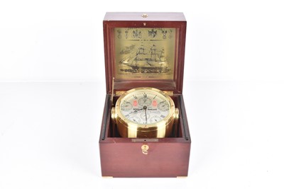 Lot 449 - A Sewills SeaLord 20th Century lacquered brass Ships Bulkhead Timepiece