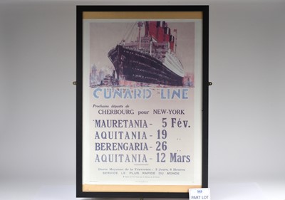 Lot 480 - Cunard Line - To All Parts of The World poster