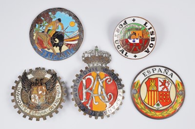 Lot 524 - A group of Spanish car badges