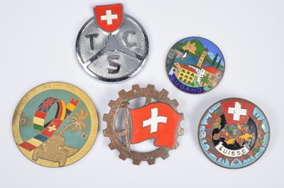 Lot 525 - A group of Swiss car badges