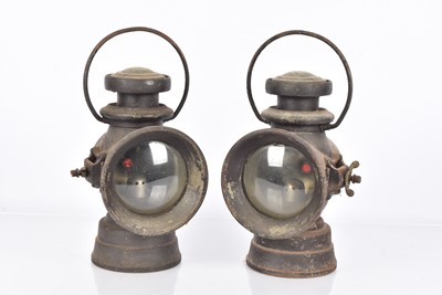 Lot 532 - A pair of Vintage Lucas No.72 'King of the Road' Lamps
