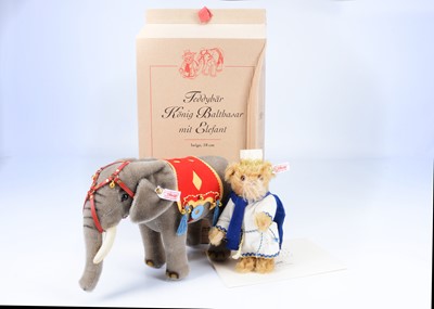 Lot 1 - A Steiff limited edition King Balthazar  Bear with an elephant