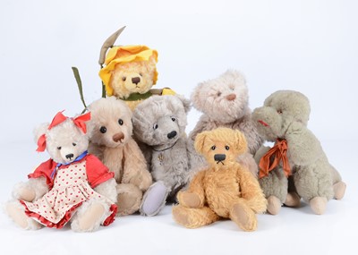 Lot 15 - Seven artisit and collectors teddy bears