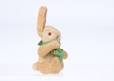 Lot 54 - A  1930s miniature velvet jointed rabbit