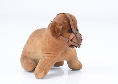 Lot 56 - A 1910/20s British velvet muzzled dog