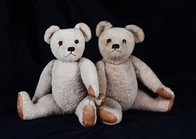 Lot 83 - A pair of unusual wool plush British teddy bears