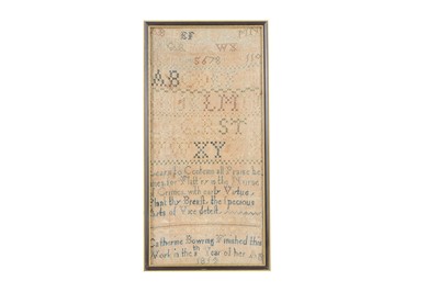 Lot 300 - An 1814 sampler by Catherine Bowring
