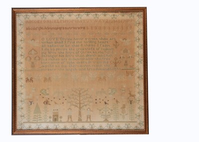 Lot 305 - An 1830 sampler by Hannah Yeardon
