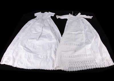 Lot 306 - Four fine 19th century English cotton baby christening robes