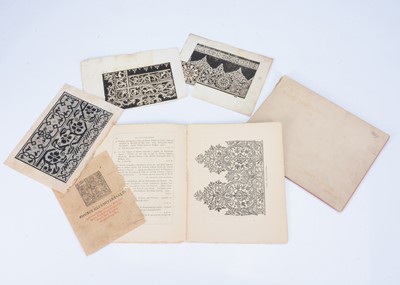 Lot 318 - Four early pages from lace books