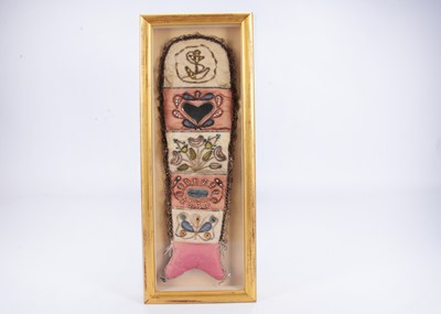 Lot 338 - An early 19th century Hussif or housewife sewing roll
