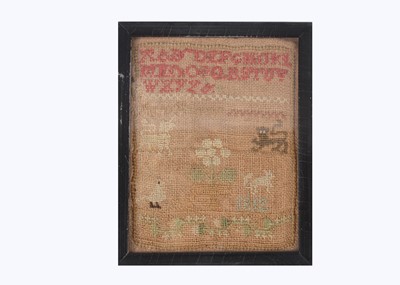 Lot 346 - A miniature sampler dated 1812