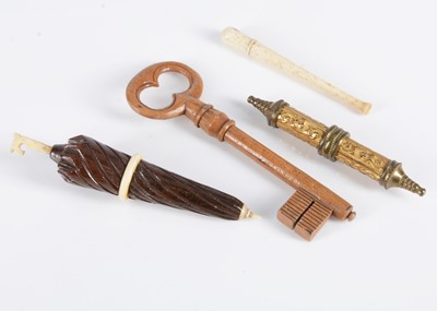 Lot 353 - Four 19th century needle cases