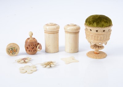 Lot 359 - 19th century bone sewing items