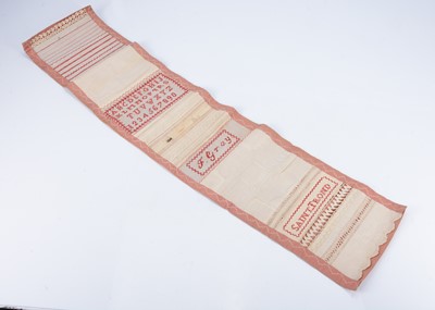Lot 362 - A late 19th century Belgium school sampler roll