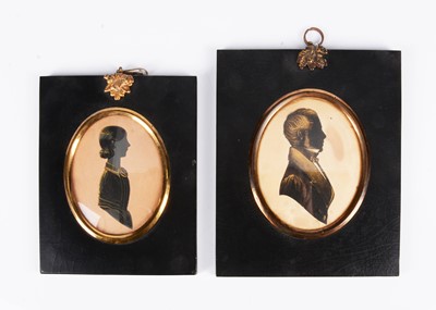 Lot 436 - Two 19th century silhouettes