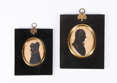 Lot 437 - Two 19th century silhouettes