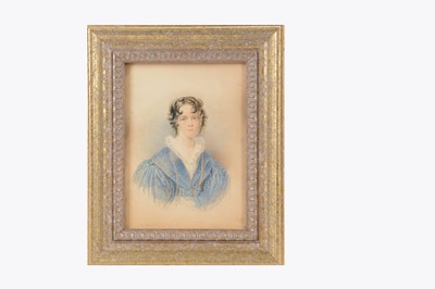 Lot 469 - An 1834 watercolour portrait of young woman Hannah  McKenzie by Edward  William Thomson (1770-1847)