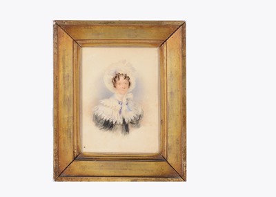 Lot 470 - An 1834 watercolour portrait of woman by Edward  William Thomson (1770-1847)