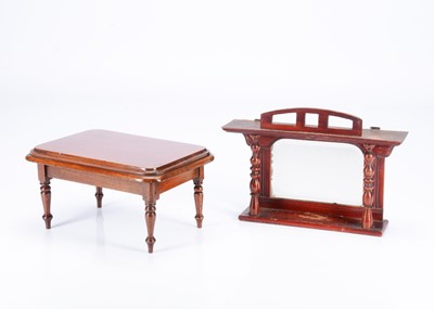 Lot 474 - A late 19th century dolls’ mahogany dining table