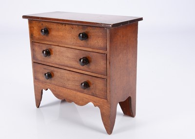 Lot 478 - An 19th century doll’s chest of drawers