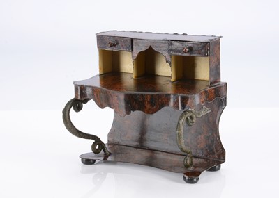 Lot 592 - An 19th century Rock & Graner painted tinplate dolls’ house sideboard