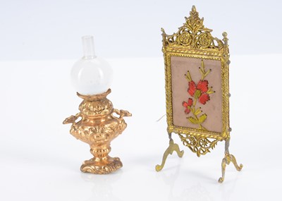 Lot 596 - An 19th century German soft metal firescreen