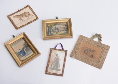 Lot 626 - Five 19th century dolls’ house pictures