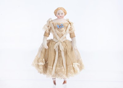 Lot 650 - A Simon & Halbig bisque shoulder-head dolls’ house doll