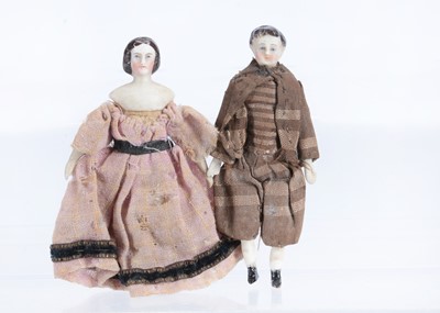 Lot 652 - An Alt, Beck & Gottschalk bisque shoulder-head dolls’ house boy doll