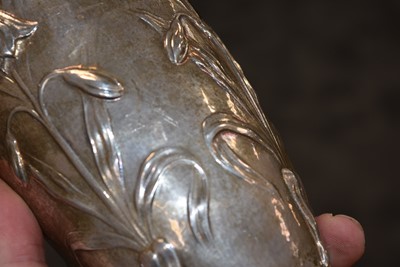 Lot 5 - An Edward VII silver art nouveau vase