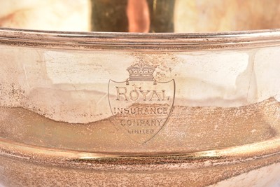 Lot 6 - An Edward VII silver twin handled presentation bowl