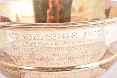 Lot 6 - An Edward VII silver twin handled presentation bowl