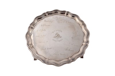 Lot 8 - An Edward VII silver presentation salver