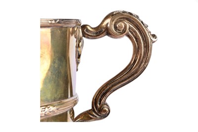 Lot 11 - A George V silver presentation twin handled trophy cup